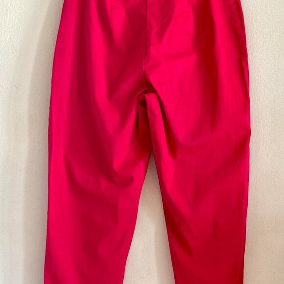 David Loren Red  Stretch Capri Ankle Length Pants Size 4 - Picture 2 of 4